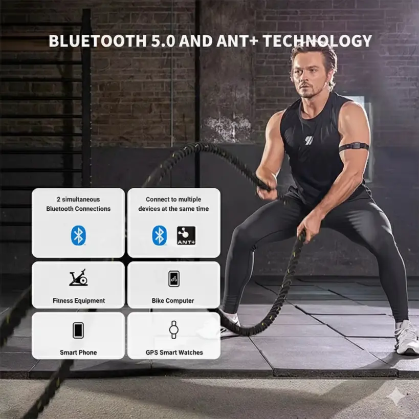 man wearing COOSPO HW9 armband during training