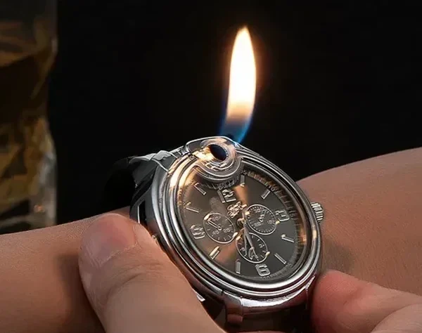 Cigarette Lighter Watch is lighted
