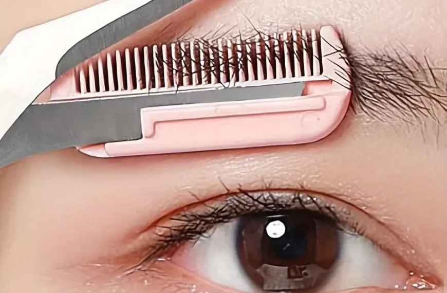 Eyebrow Trimmer Scissors with Comb
