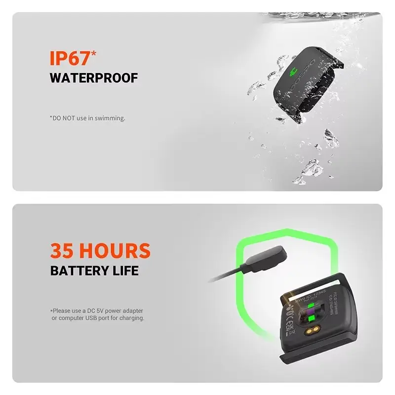 COOSPO HW9 IP67 waterproof and 35 hours battery life