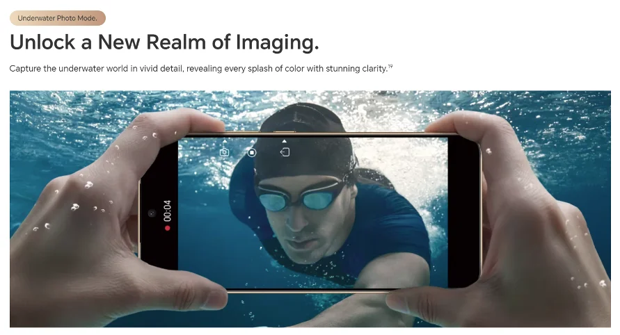 HONOR X9D 5G underwater photography