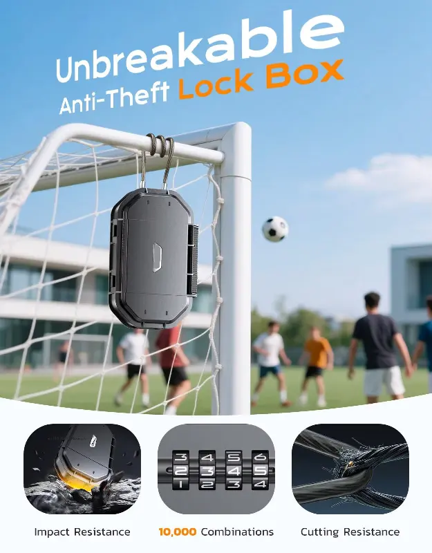 Unbreakable anti-theft lock box