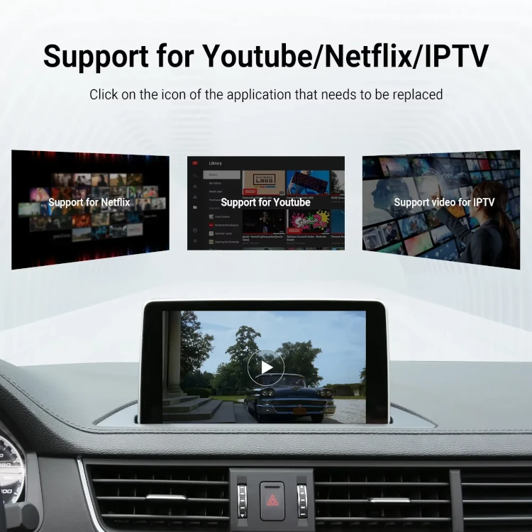 OTTOCAST Play2Video Pro supports Youtube, Netflix & IPTV