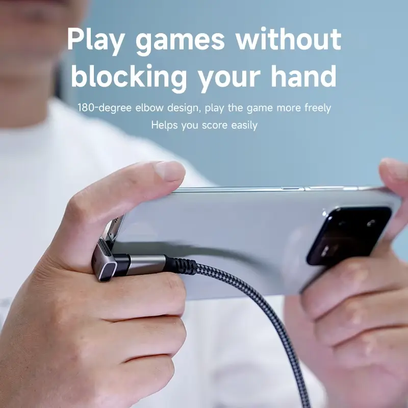 Hagibis 240W USB-C Adapter, play games without blocking your hand