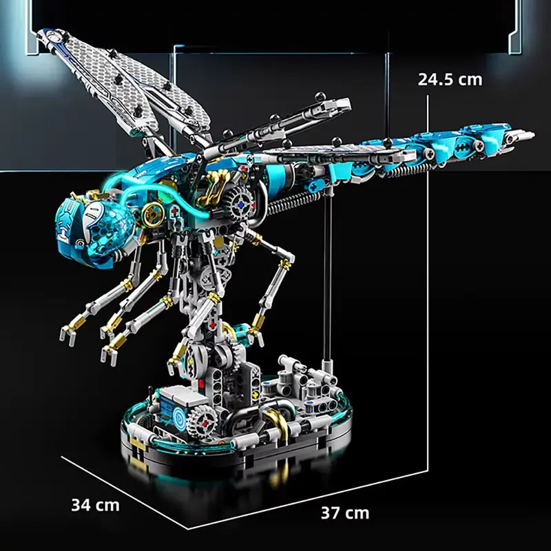 Mechanical Dragonfly Building Blocks dimensions