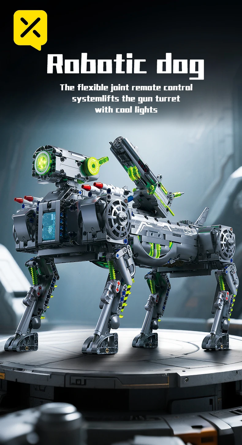 Mechanical Robotic Dog Building Block Set