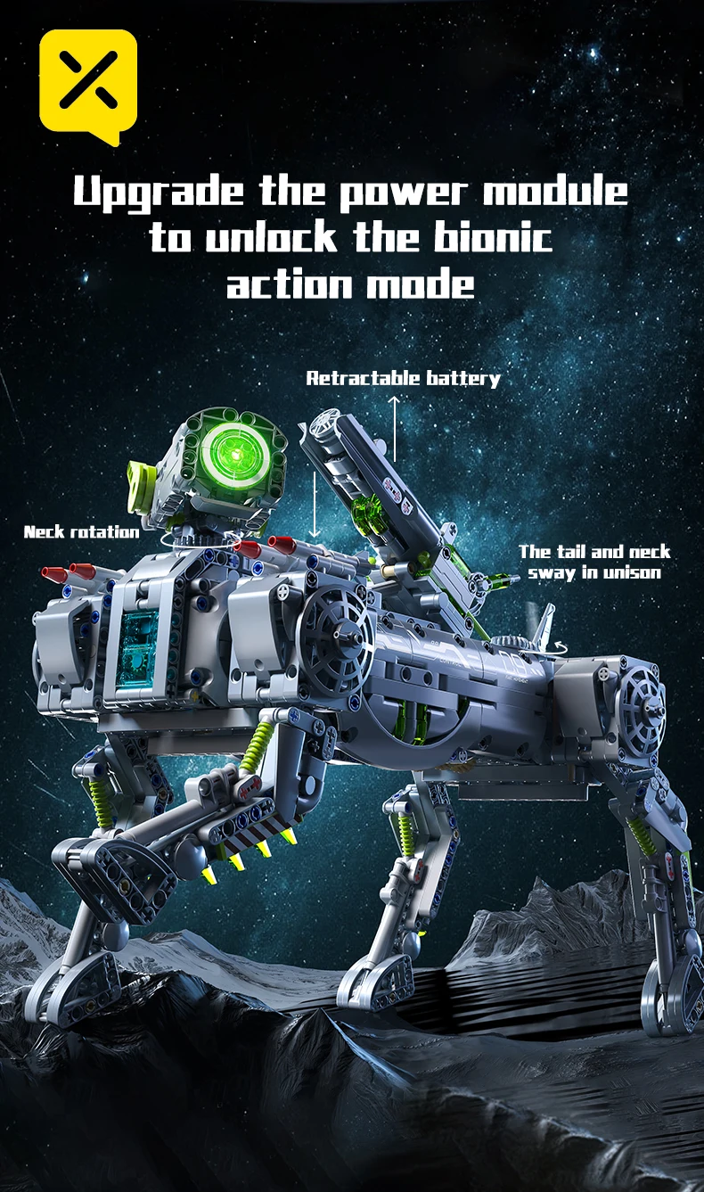 Mechanical Robotic Dog Building Block Set