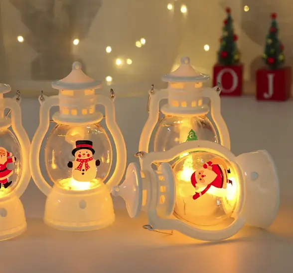 Portable LED Santa & Snowman Lanterns