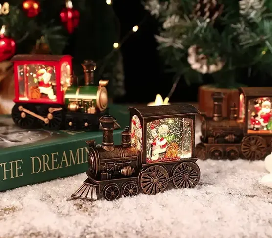 Christmas Crystal Ball Ornament with LED Lights