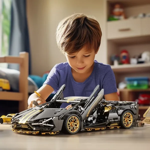 Supercar Building Set with kid