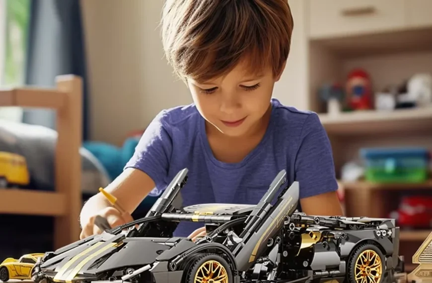 Supercar Building Set with kid