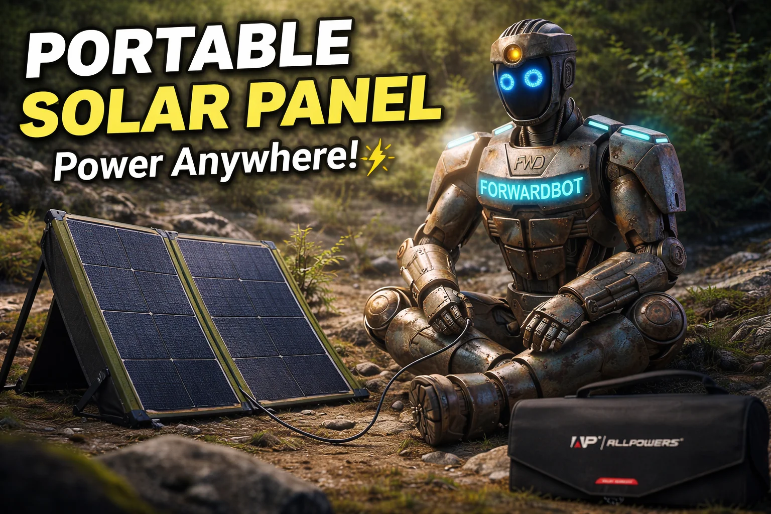 FORWARD BOT with ALLPOWERS 100W Solar Panel