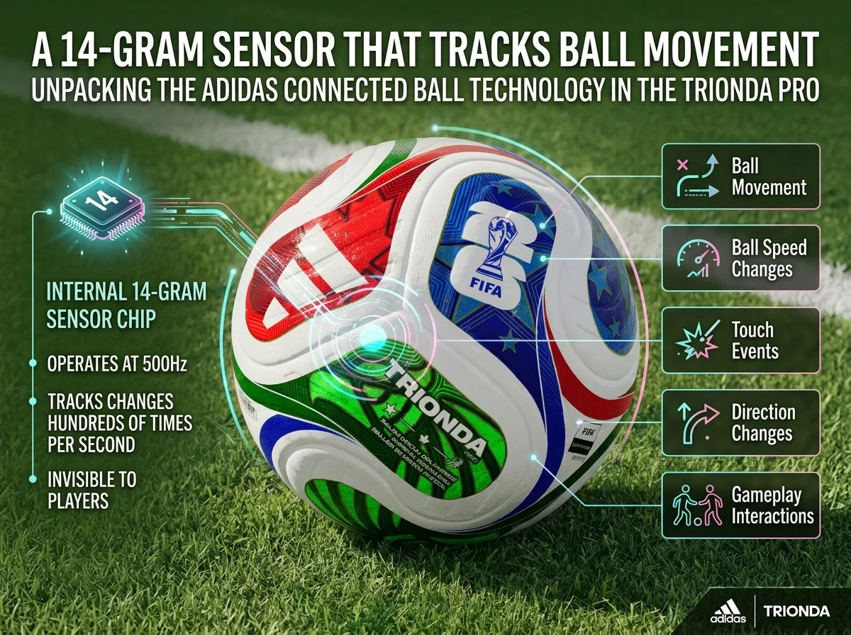 Adidas Trionda: 14-Gram Sensor That Tracks Ball Movement